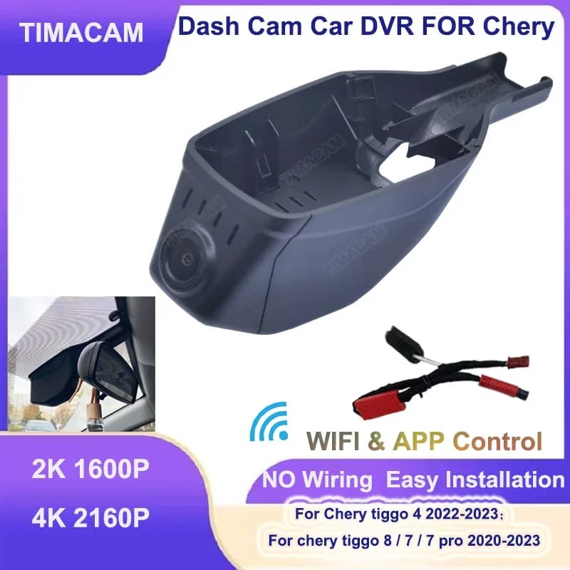 TIMACAM Wifi registratore DVR per auto per Chery Tiggo 7 4 Pro Tiggo 4 7 8 5X DR 5.0 2021 2022 2023 2K 4K Dash Cam fotocamera anteriore e posteriore