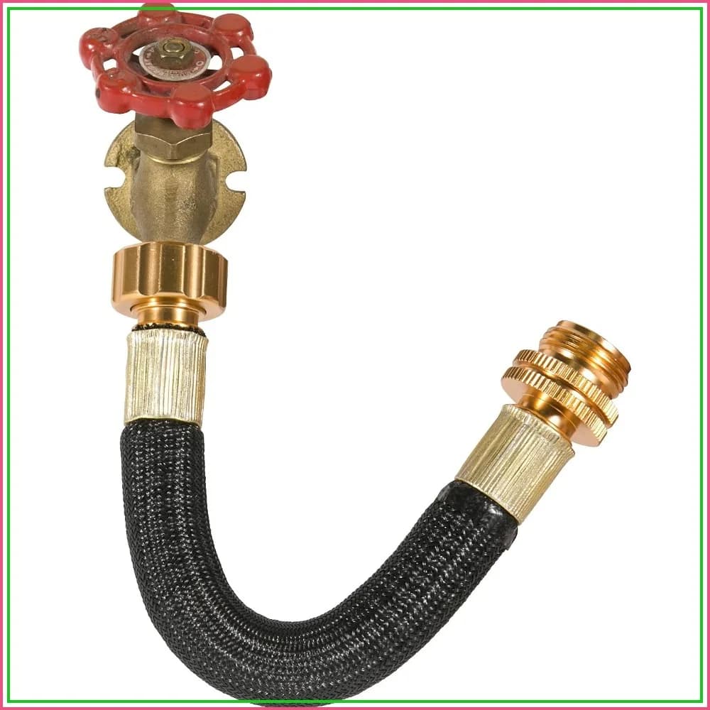 0.8ft Garden Hose Extension Flexible Connector with Spiral Tube for Reel/RV/Dehumidifier