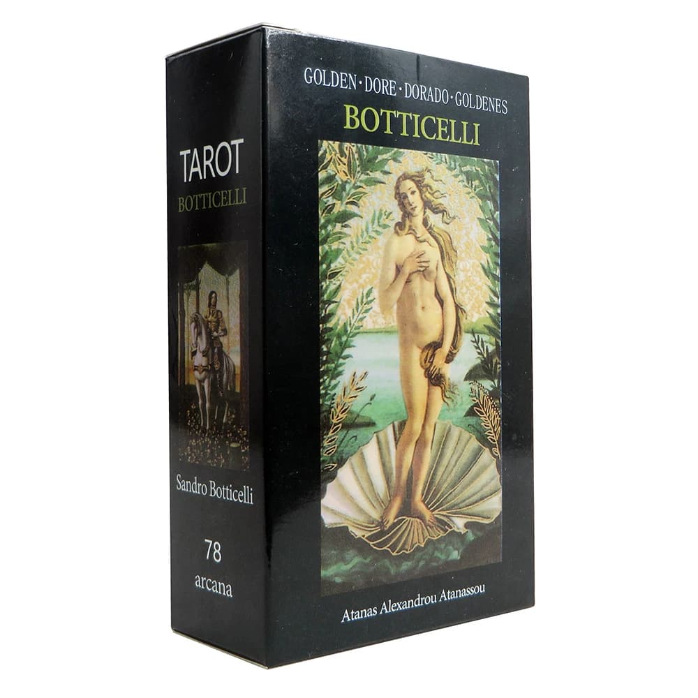12 cmx7cm tarocchi divinazione Botticelli questo mazzo con piattaforma rinascimentale (edizione inglese, spagnola, francese, tedesca e italiana)