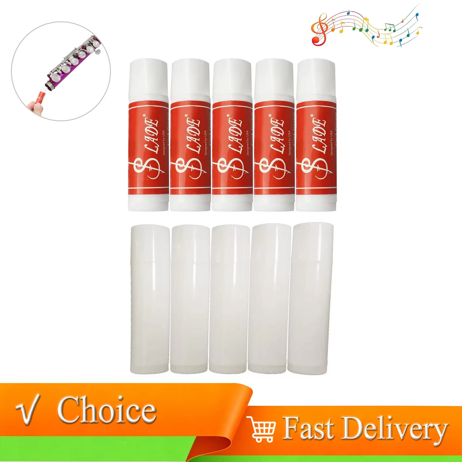 Woodwind Instruments Cork Grease Parts Tubes Cork Grease High Quality Instrument Lubricant for Flute Clarinet Saxophone Cleaning