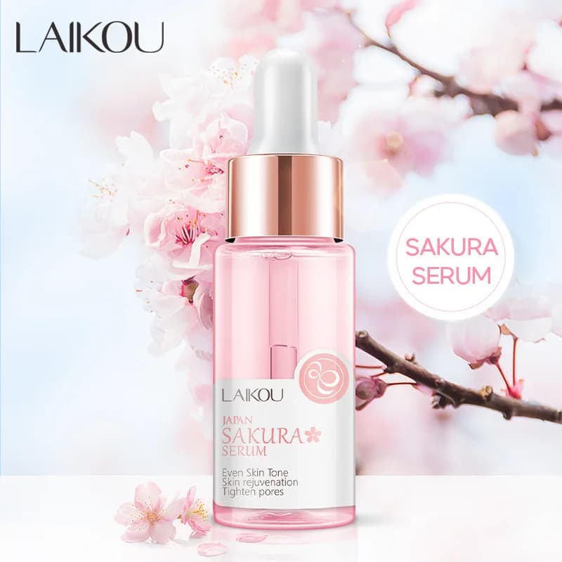 LAIKOU 17ML Japan Sakura Siero Vitamin C Nutrire Essenso Oil Control 24K Gold Serum Rose Blueberry Skin Care