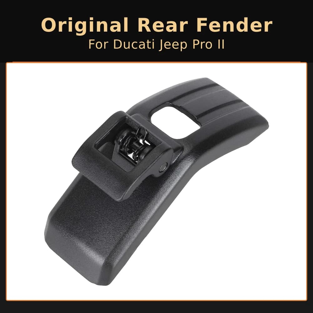 Original Black Rear Mudguard For Ducati Jeep Pro II Electric Scooter Rear Fender + Front Decorative Cover Replacement Part