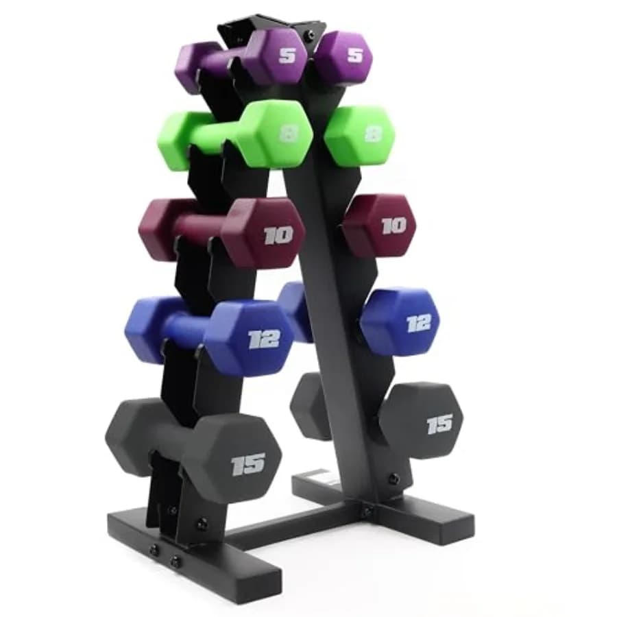 Set di Pesi in Neoprene per Bilanciere e Manubri, Vari Colori, per Uso Domestico, Rivestimento in Gomma Resistente, Leggeri e Antiscivolo