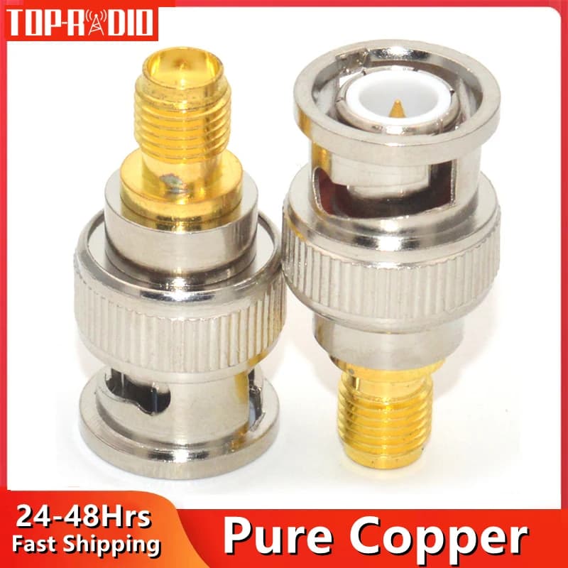 1PC BNC maschio a SMA femmina adattatore RF coassiale connettore coassiale SMA/BNC-KJ SMA-K/BNC-J connettori per Antenna Walkie-talkie