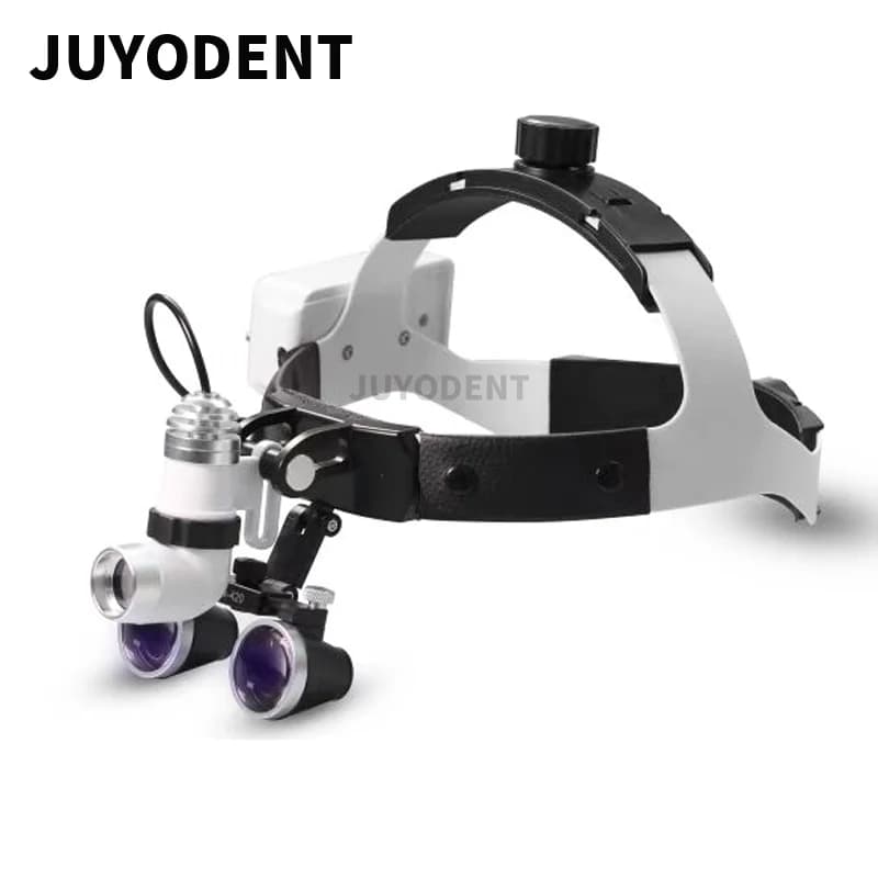 Lampada frontale con lente d'ingrandimento a LED dentale per ingrandimento di lenti binoculari 5W Attrezzatura da laboratorio chirurgico per dentista leggero