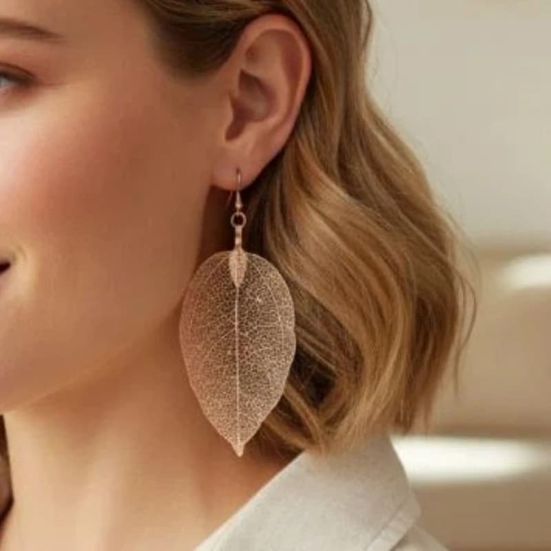 Orecchini Pendenti a Foglia Semplici ed Eleganti per Donne, Delicati Ornamenti per Orecchie in Stile Punk, Gioielli da Cerimonia e Regali per Signore