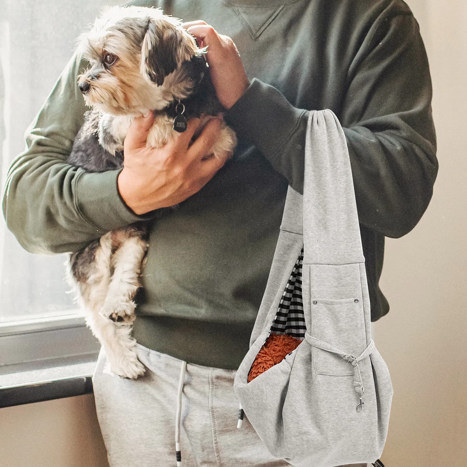 Borsa Trasportino Portatile per Animali Domestici, Traspirante e Ventilata, Comoda e Sicura per Gatti, Leggera in Poliestere per Viaggi all'Aperto