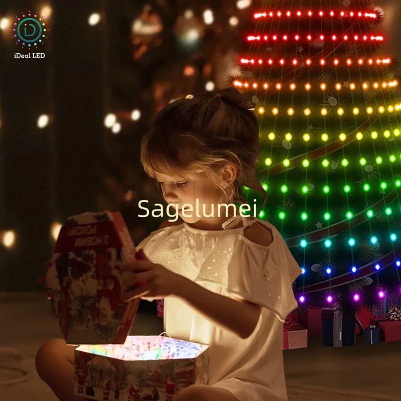 RGBIC 400 LED Christmas lights Star-shaped Christmas lights, Intelligent LED Christmas tree for interior and exterior decorations EU/United Kingdom/ USA USA
