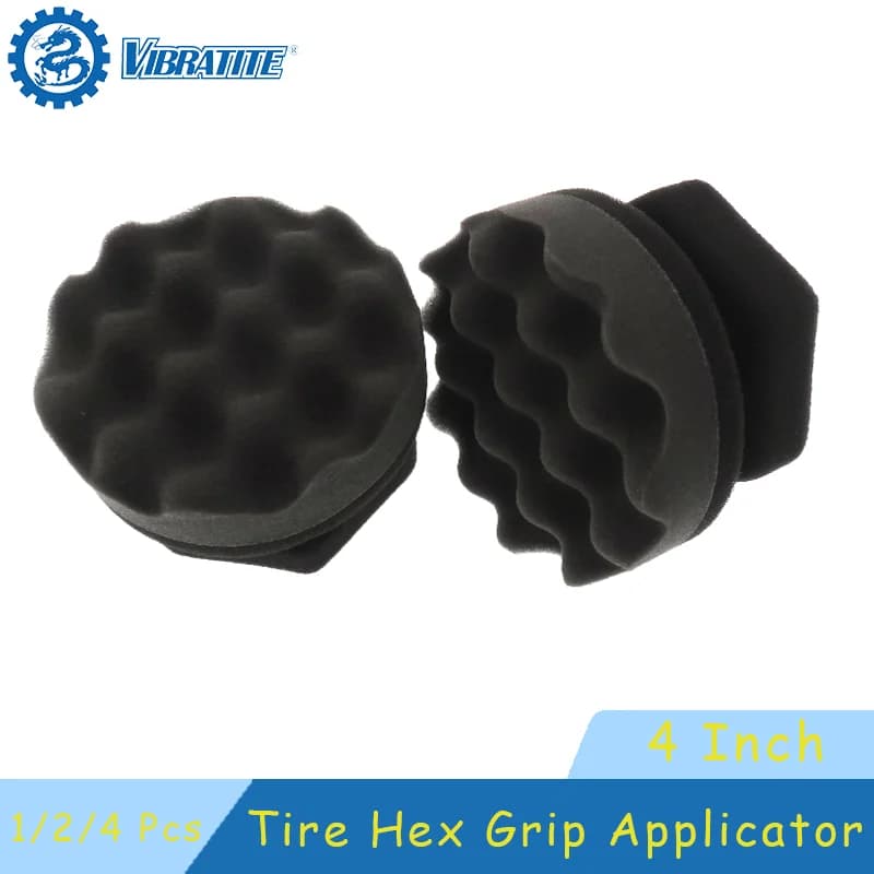 1/2/4 Pcs Pneumatico Esagonale Grip Applicatore 4 Pollici Auto Dettagli Schiuma Spugna Strumento di Pulizia Auto Prodotti Dopo Il Lavaggio Auto detergente per pneumatici