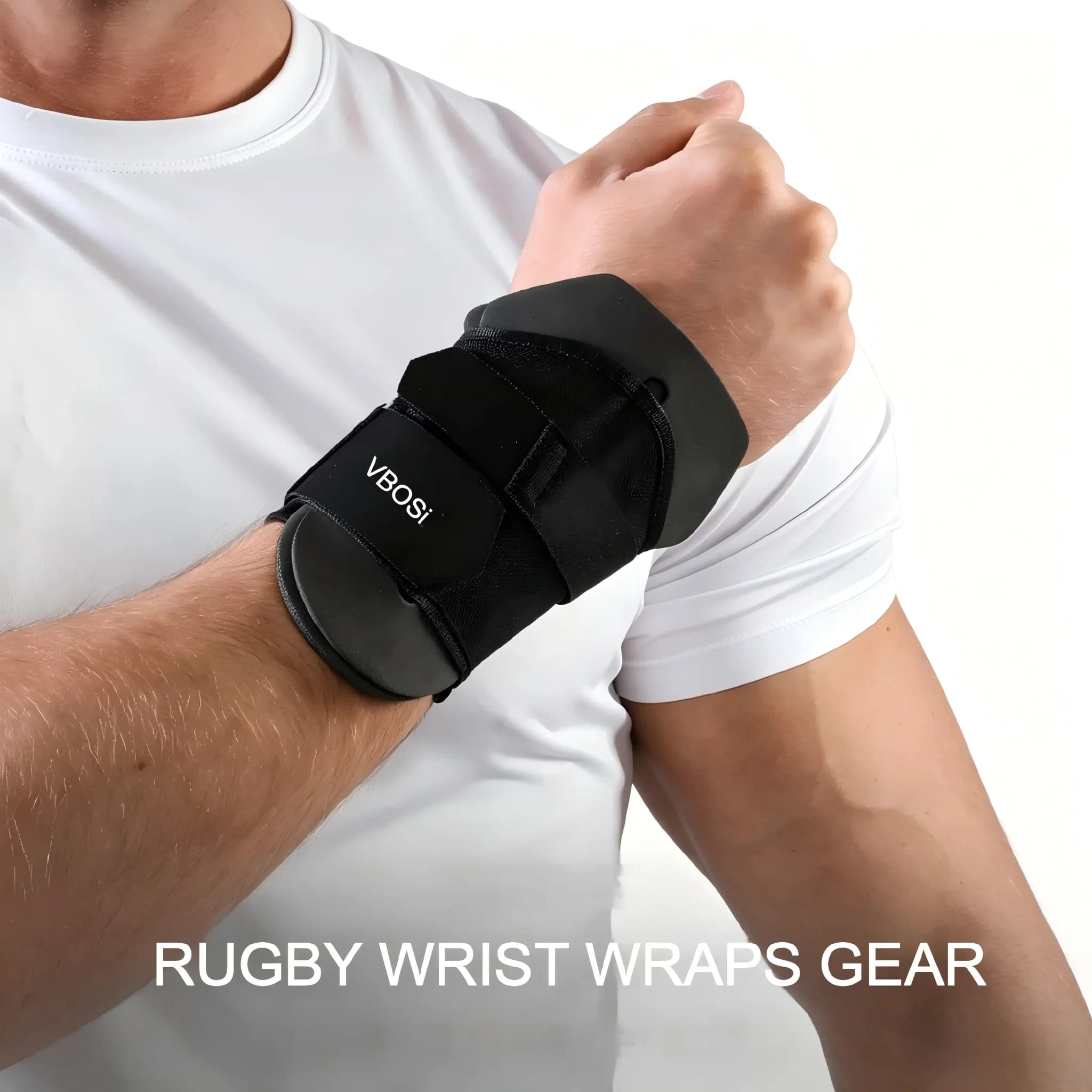 Supporto per Polso Regolabile, Doppia Compressione, Protezione Traspirante per Uomini e Donne, Rugby, Basket, Fitness