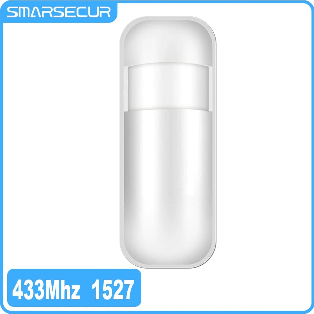Smarsecur Sensore di movimento a infrarossi PIR wireless 433 MHz per sistema di allarme domestico WiFi GSM Rilevatore di sensori di movimento PIR