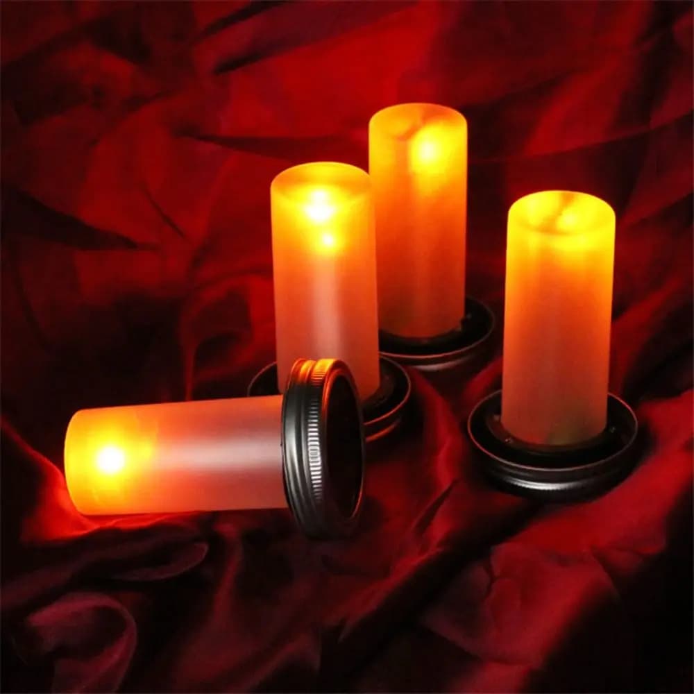Per feste natalizie Patio natalizio Lampada da giardino calda Effetto fuoco simulato Energia solare Coperchio vaso Luce Lanterna a fiamma sospesa