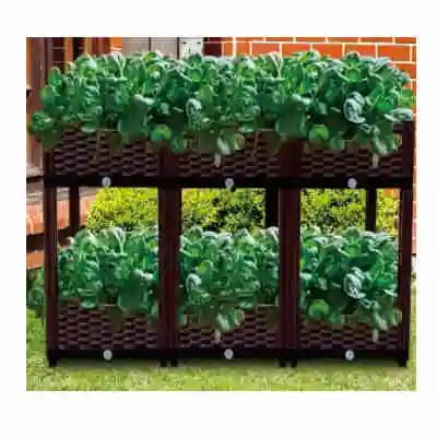 Vaso per fiori rettangolare in plastica extra large da 400 mm per scatole per piantare balconi sul tetto della casa e del giardino