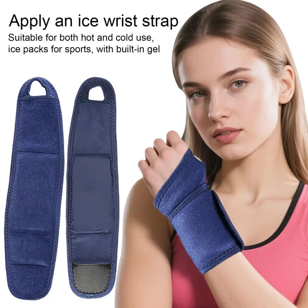 Wrist Ice Pack Wrap Reusable Gel Compression Support Hot And Cold Therapy Wrist Brace for Injuries Swelling Carpal Tunnel