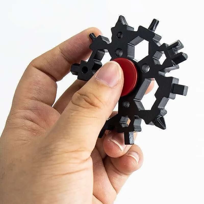 New 23 In1 Snowflake Multi Tool Fidget Spinner Screwdriver Wrench Bottle Opener Portable for Outdoor Adventure and Daily Use