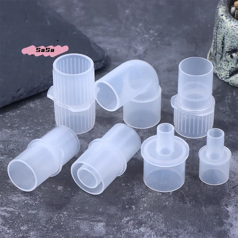 1Pc 15mm a 22mm Circuito respiratorio per anestesia Sistema ondulato Connettore dritto per uso veterinario Materiale PP