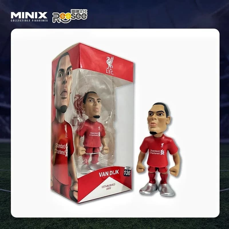 Figurina Minix Star Player - Virgil Van Dijk - Regalo di Capodanno - Ottimo regalo per amici e familiari per Natale, Capodanno e compleanni, Decorazione a tema pop culture, Regalo di compleanno, Oggetto da collezione a tema fumetti, Merchandise ufficialmente licenziato, Oggetto da collezione di alta gamma, Oggetto commemorativo a tema fumetti, Regalo per geek, Oggetto da collezione