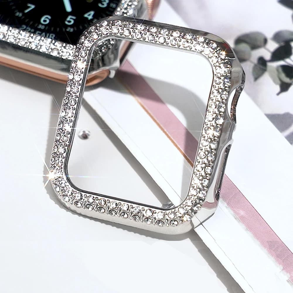 Cover for Apple watch Case 42mm 46mm Series 10 accessories Bling Diamond Strass PC Protector Viso iWatch Protective