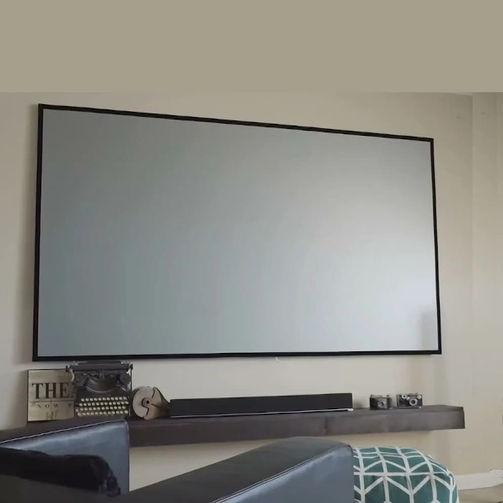 100 120 Schermo a cornice fissa da 150 pollici Schermo di proiezione in cristallo grigio 4K HD ALR per schermi per proiettori a corto e lungo raggio