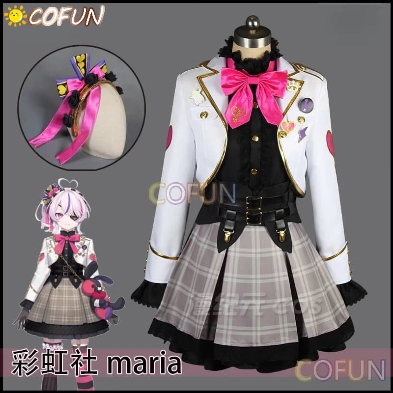 Vtuber Nijisanji EN ILUNA Maria Marionette Costume Cosplay Halloween Sesto Donna Abiti Anime Gioco Abiti Parrucca Scarpe