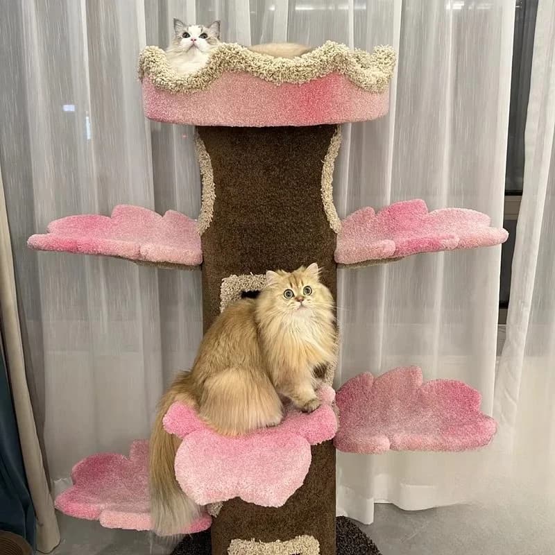 Tiragraffi per gatti, albero per gatti a forma di girasole, castello per gatti, resistente ai graffi e all'usura