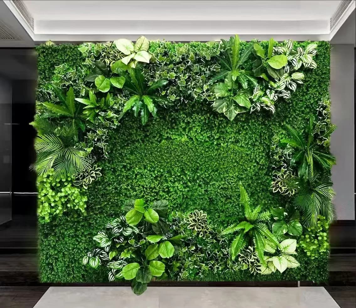 40 * 120 CM New Simulated Green Artificial Plant Grid Milan Eucalyptus Background Wedding Decoration Wall