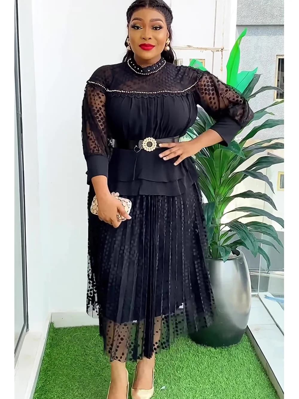 Long Wedding Party Dresses for Women African Embroidered Lace Dress Elegant Muslim Evening Dress Dubai Turkey African Clothing