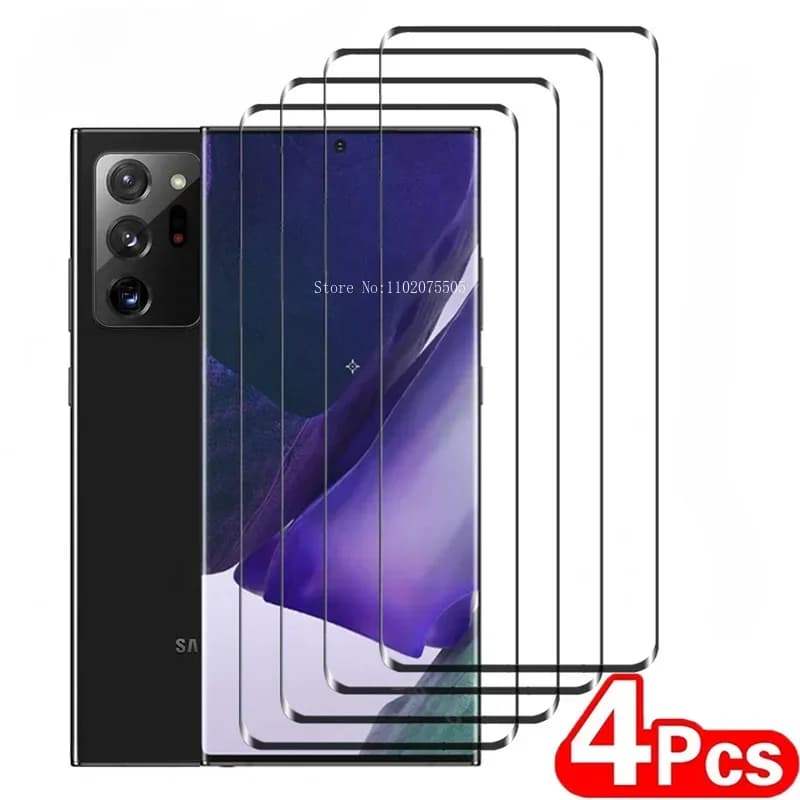 4 pezzi di vetro temperato curvo per Samsung Galaxy S25 S24 S23 S22 S21 Ultra Plus S21 S20 S10 Nota 20 10 S8 S9 protezione dello schermo in vetro