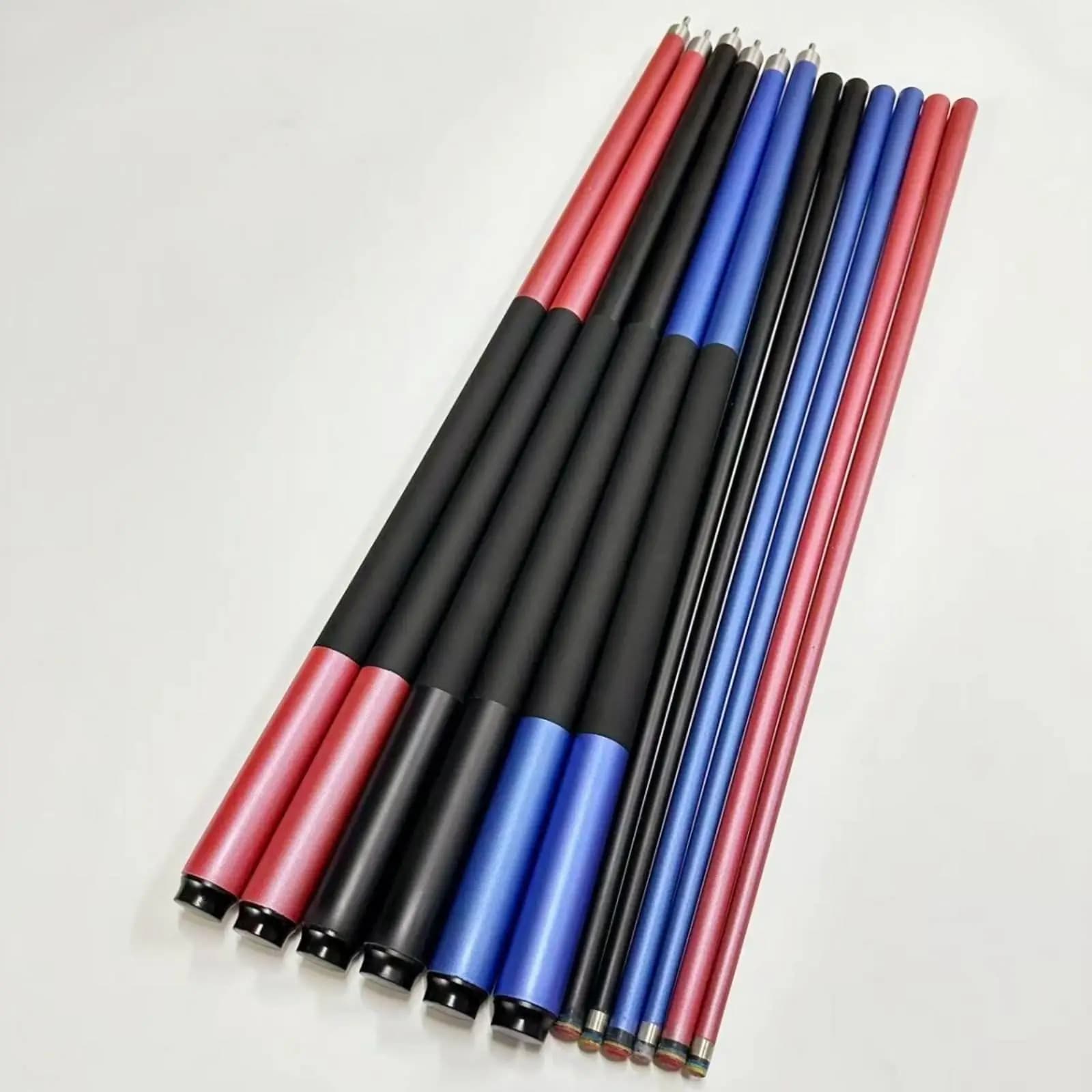2-Piece Pool Cue Alloy Joint Chinese 8 ball Cue Multi-Layer Tip Fiberglass Billiard for Beginners, Casual Enthusiasts, Game Room