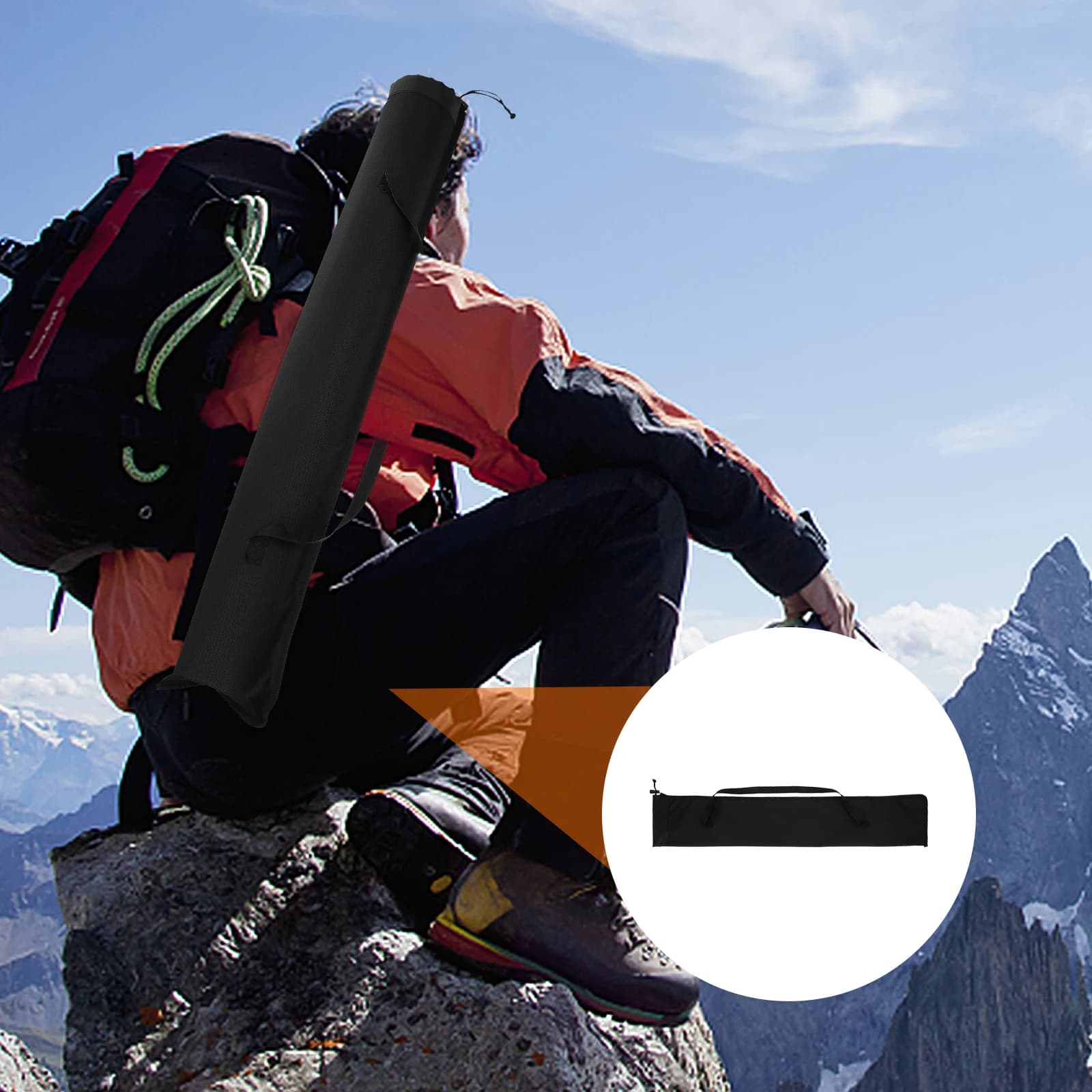2 bag holders Alpenstocks, waterproof trekking pole holders, transport case for outdoor travel