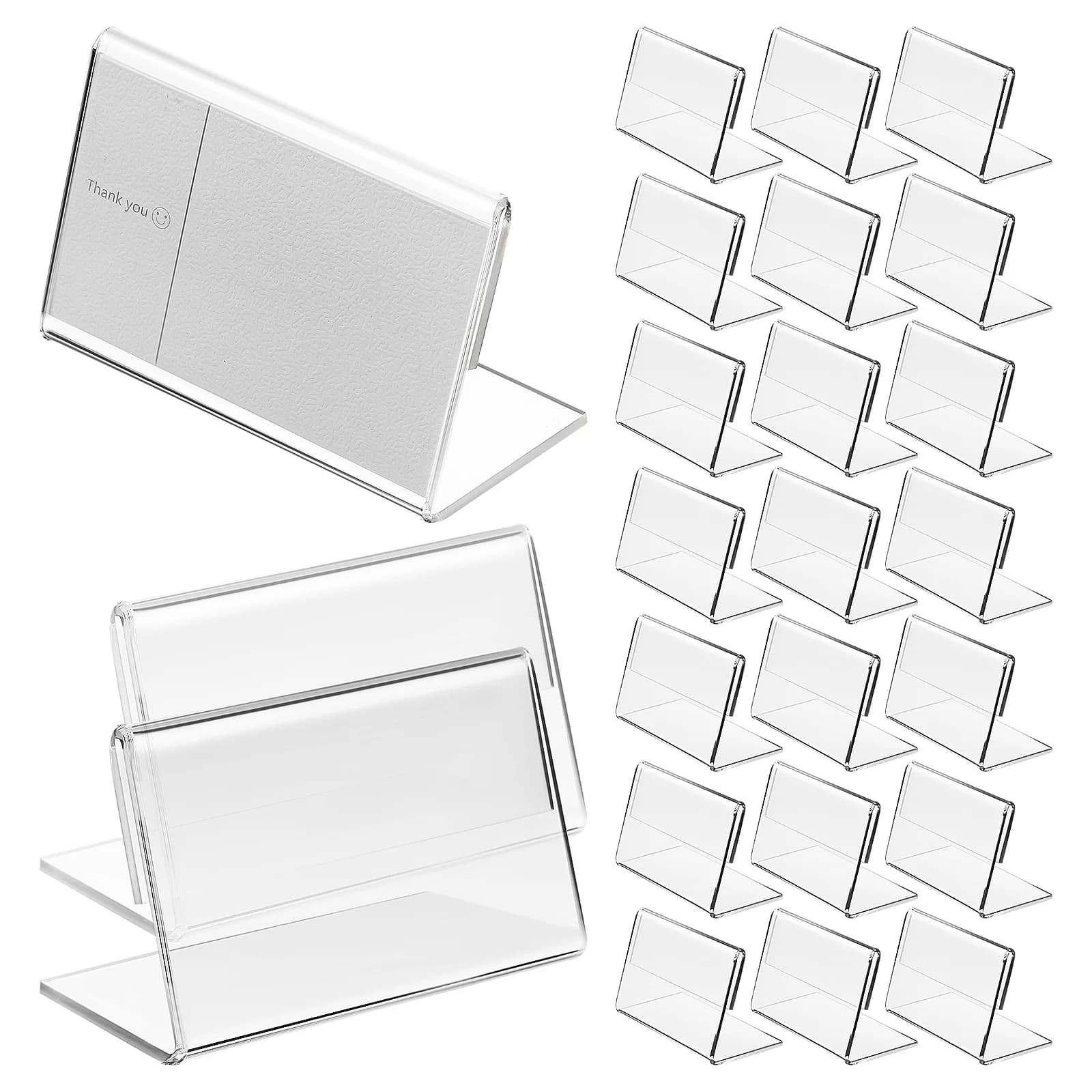 40 pezzi espositore in acrilico porta carte cartellino del prezzo rack cartello display segnaposto etichetta stand negozio prezzo cartello titolare mostra