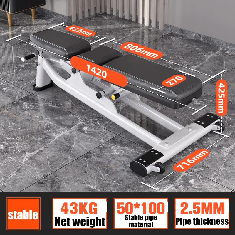 Adjustable Weight Bench for Fitness with Inclinable Support for Manubri, Sit-Up and Strength Training
