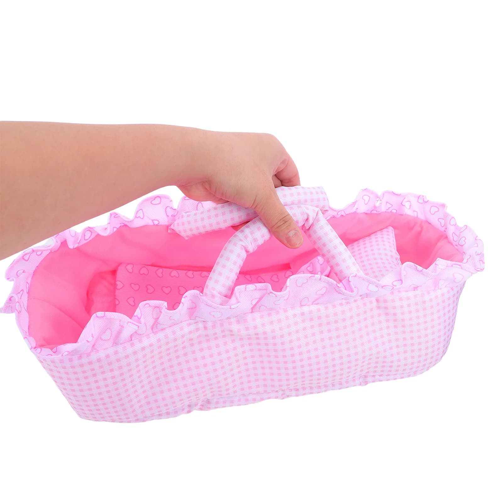 Culla per Bambole Reborn 35Cm, Lettino Portatile con Cuscino e Coperta per Casa delle Bambole, Gioco di Ruolo