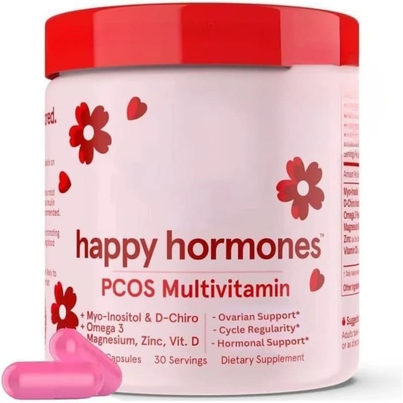 Happy Hormones Miscela di Mio-Inositolo e D-Chiro Inositolo 40:1 con Omega 3, Vitamina D3, Magnesio e Zinco per l'Equilibrio Ormonale