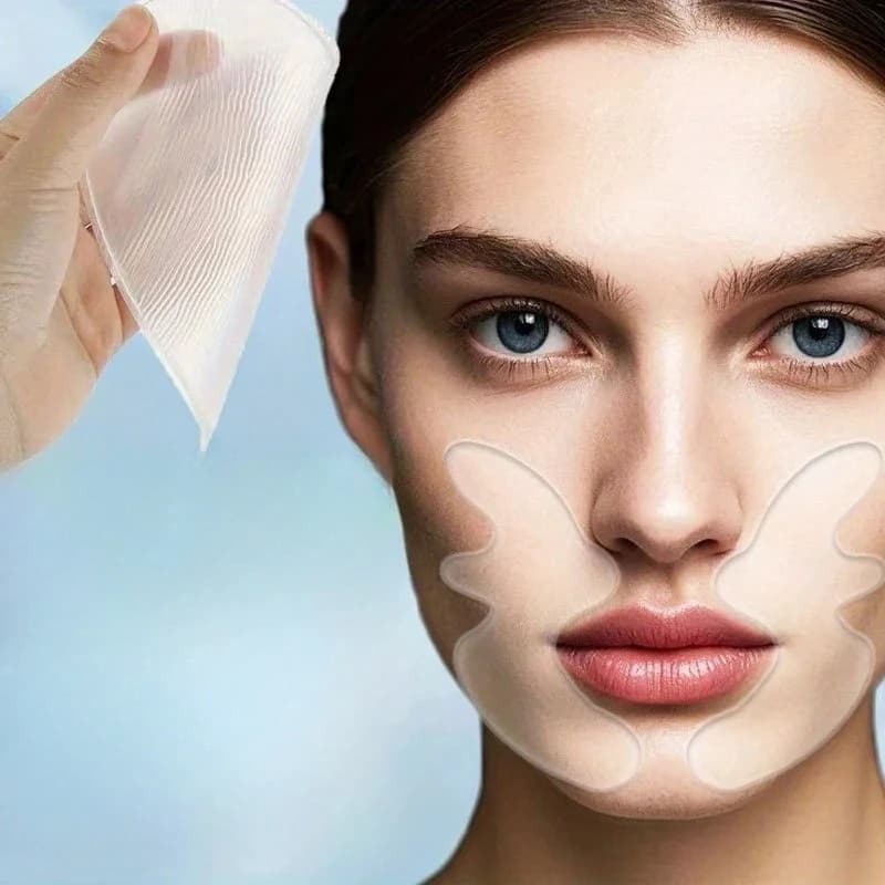Reusable silicone patches for face Reduce fine wrinkles Moisturizing pin for a smooth smile line, eyebrow line and crows feet