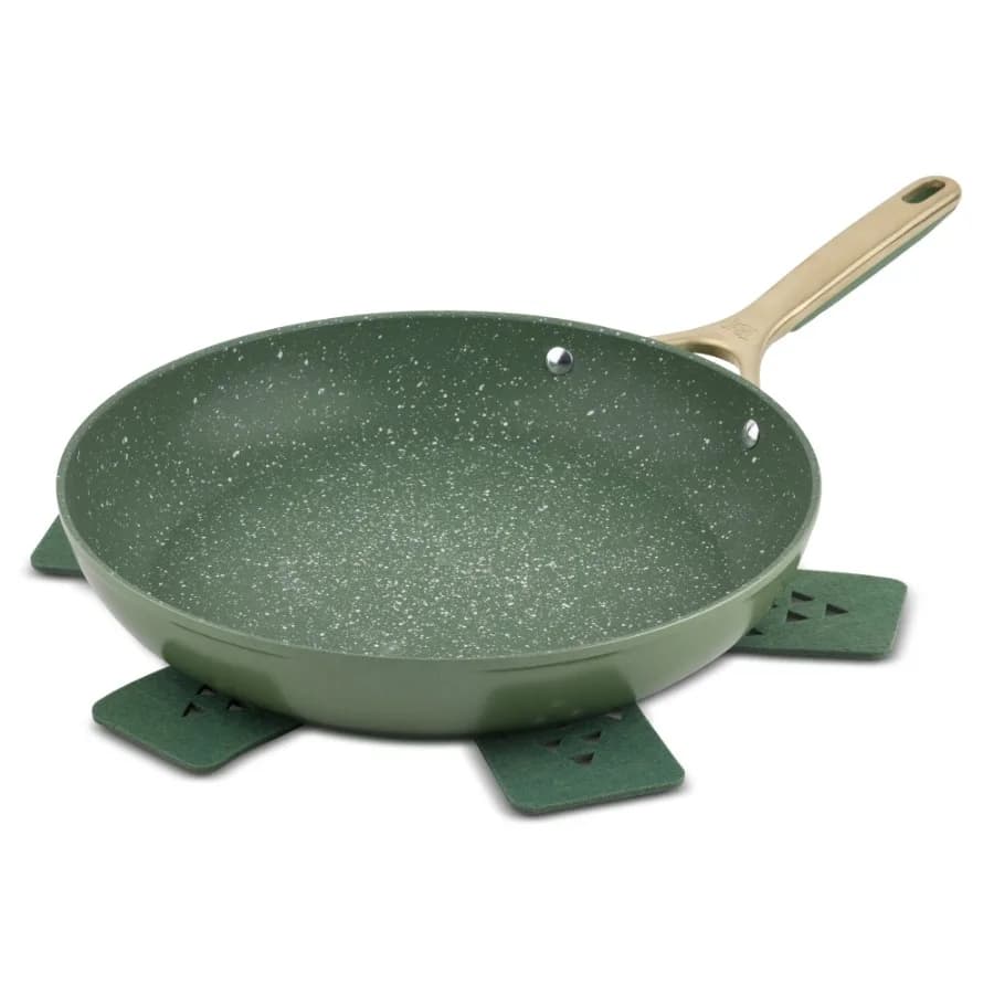 Thyme and Table 12" Non-Stick Supreme Fry Pan - Olive