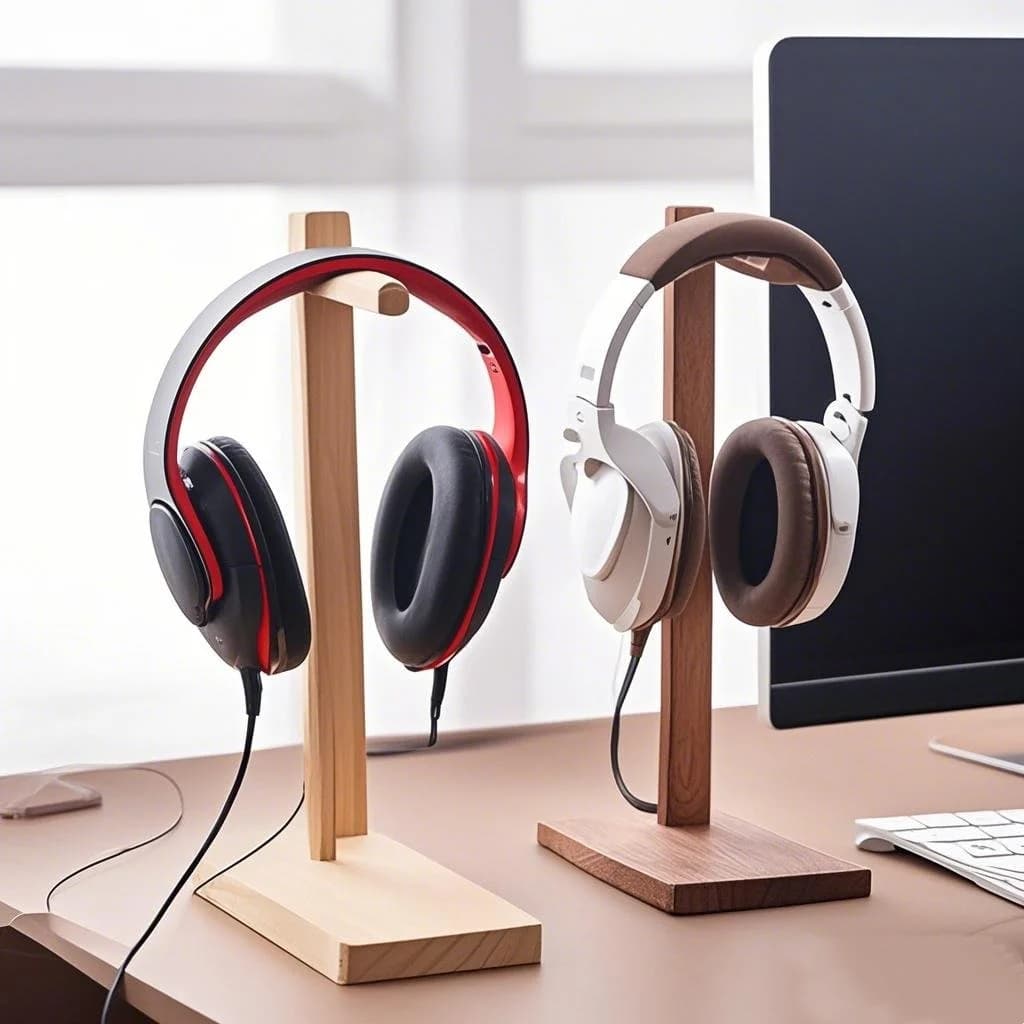 Supporto per cuffie in legno Espositore per auricolari Staffa per gancio Cuffie per giocatori Scaffale per riporre Accessori da gioco Conservazione domestica