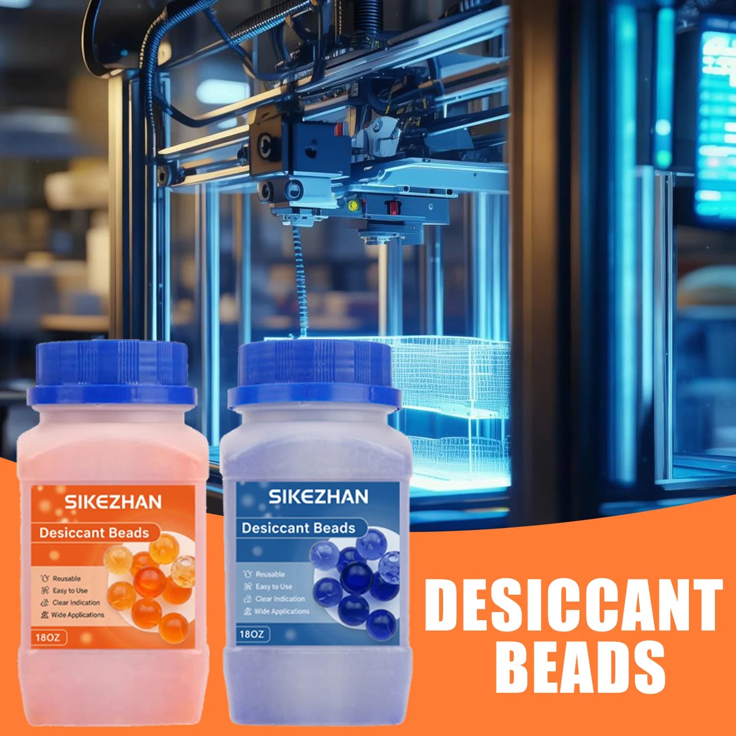 Gel di silice riutilizzabile Perline impermeabili Assorbitore di umidità Prodotto elettronico Essiccante Assorbitore di umidità Deumidifie