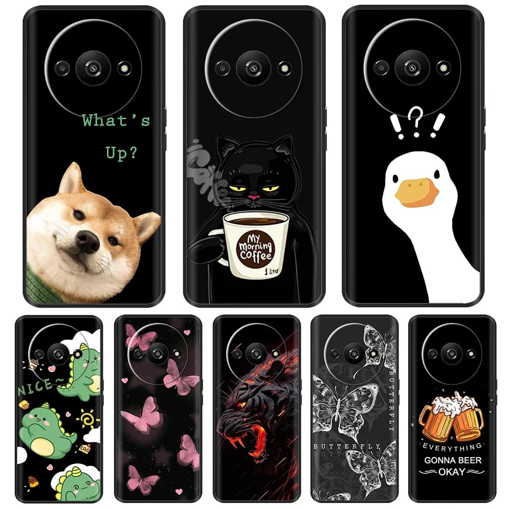 Phone Case For Redmi A3 A3X 4G Case Painted Cute Design Soft Silicone Back Cover For Xiaomi Redmi A3 A 3 Protection Coque Fundas