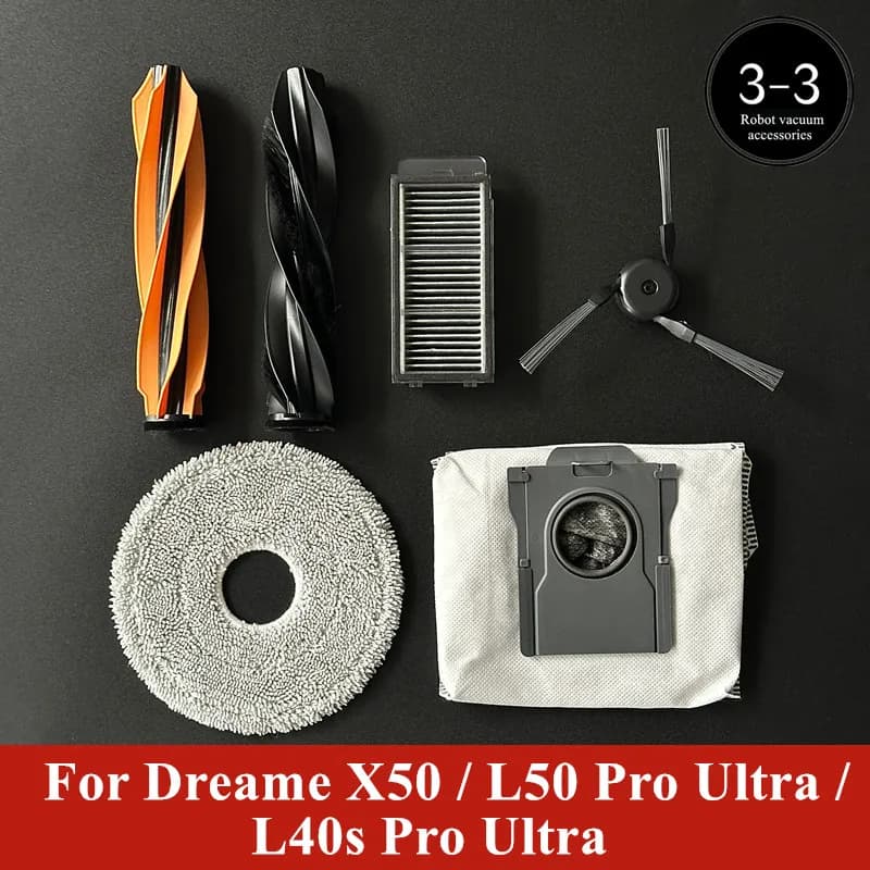 For Dreame X50 Robot Spare Part Main / Side Brush, Filter, Mop, Dust bag For X50 Master / L50 Pro Ultra / L40s Pro Ultra