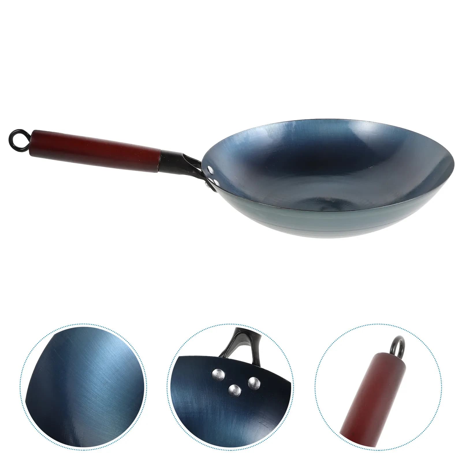 Iron Frying Pan Small Wok Stir Fry Pan for Everyday Cooking Bbq Steaks Vegetables Meat Portable Camping Cookware Accessories