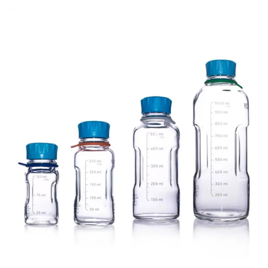 Bottiglia di reagente con tappo blu da laboratorio per bottiglia di reagente Germania SCHOTT YOUTITY da 250 ml, anello di identificazione del colore con colori opzionali