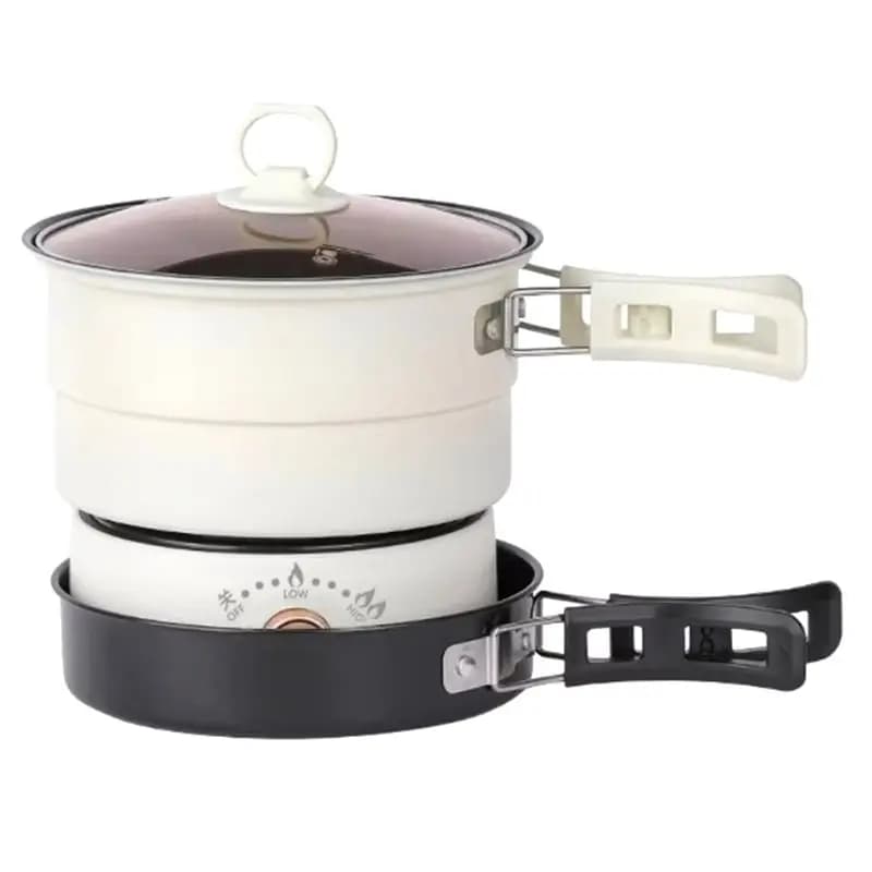 【RECOMMEND】Rice Cooker Frying Pan Electric Cooker Cooking Pot Foldable Hotpot 1.6L Portable Multi-Cookers Split Type Home Travel