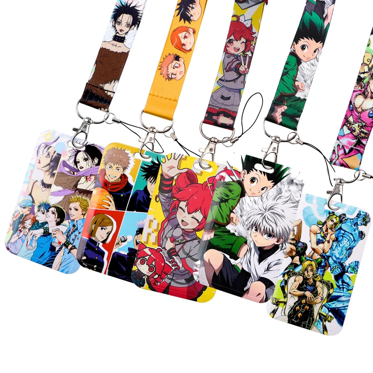 Porta badge anime con cordino per chiavi, porta credenziali, laccetto da collo per fan, regalo, porta badge, portachiavi per tessere di accesso