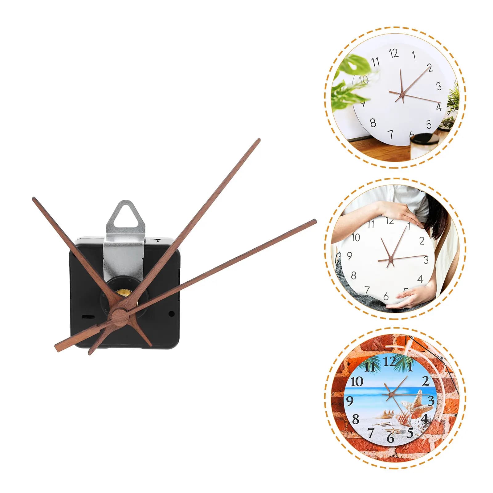 Silent Quartz Clock Mechanism Set, Simple and Modern Design, No Rumor, for Wall Clock Repair and Spare Parts Kit