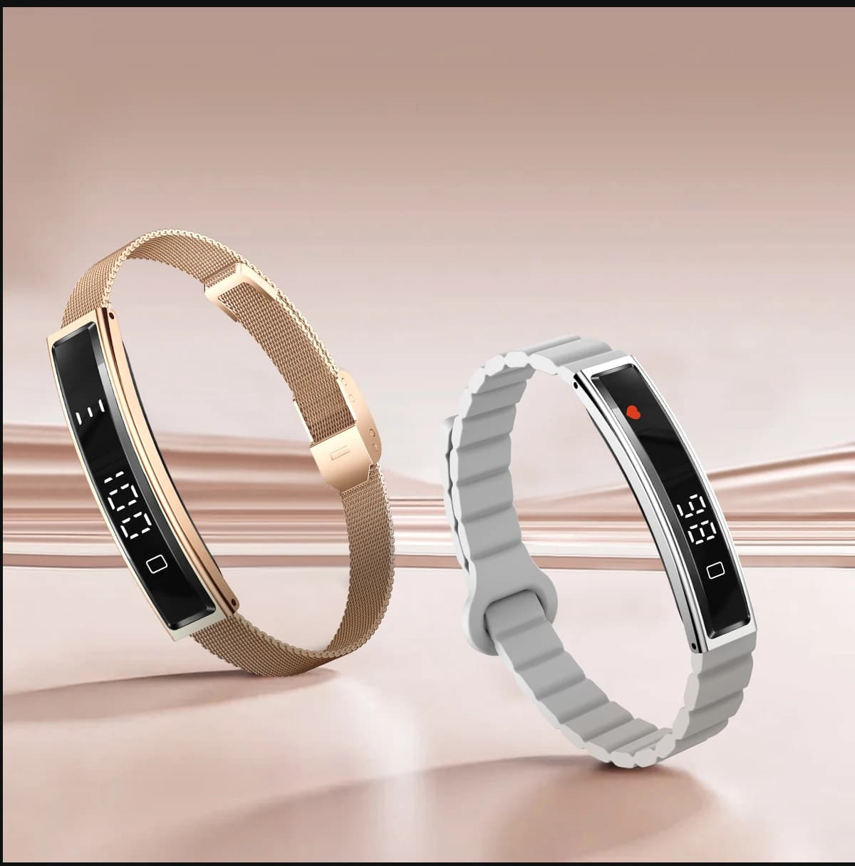 Fashion B3 Lady Smart Bracelet Health Heart Rate Sleep Pressure Monitor Light Touch Sport Fitness Tracker Wrist Watch