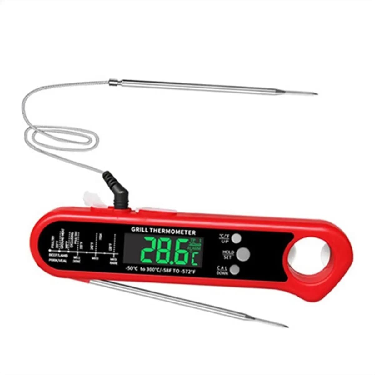 N18R Termometro per carne digitale ultra veloce Termometro elettronico con apribottiglie Retroilluminato impermeabile per griglia da cucina per barbecue