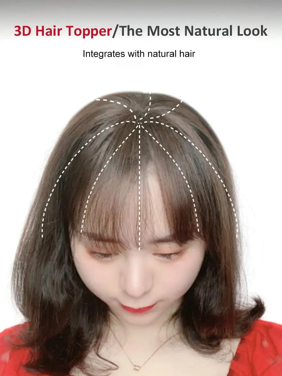 Synthetic fringe with clip for extension, 3D Air style, light, fringe effect.
