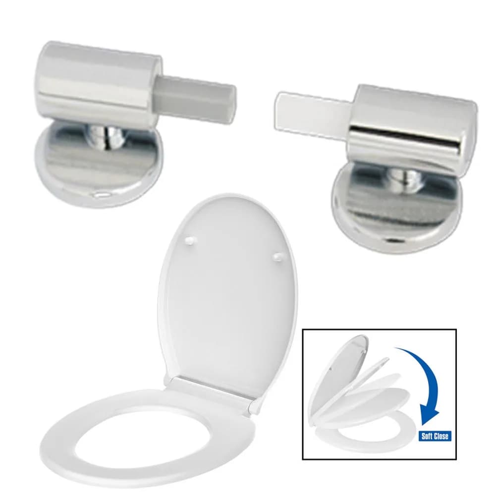 Cerniere per WC con chiusura ammortizzata Cerniera per sedile Sostituzione cerniere per coperchio WC tradizionali contemporanei Connettore di fissaggio Accessori per il bagno