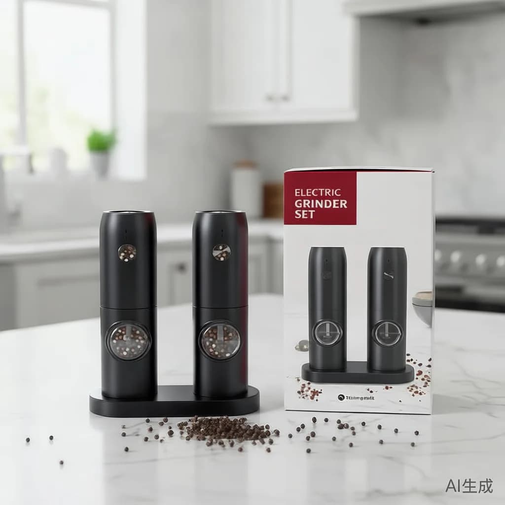 Set macina sale e pepe elettrico con base di ricarica e luce a LED, grossolanità regolabile, mulino automatico per erbe aromatiche
